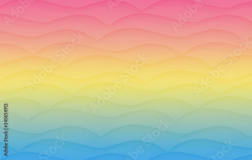 Digital silk cloth of wavy abstract backgrounds. Colorful 3D waves.