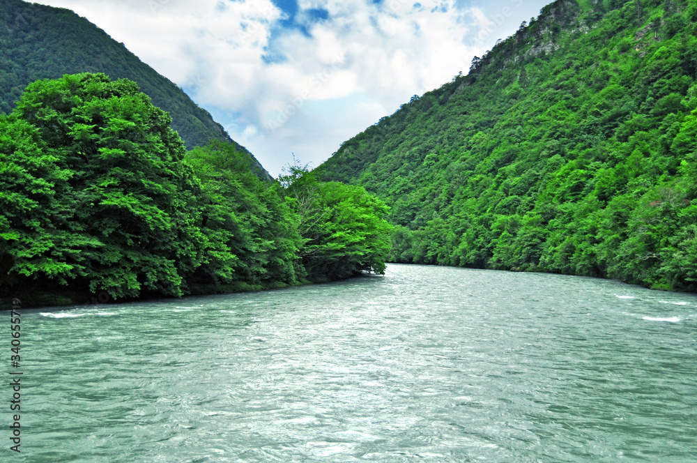 river in the mountains of the Caucasus river in the mountains of the Caucasus