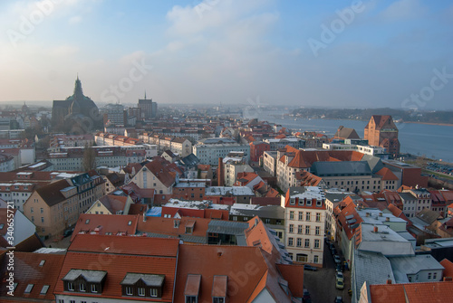Overlooking the city of Rostock in Germany