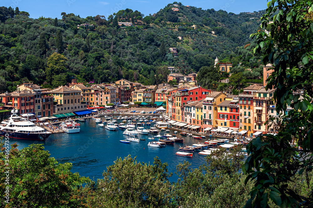 Beautiful view of bay of Portofino.