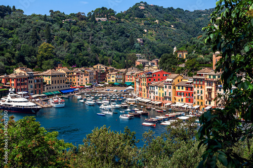 Beautiful view of bay of Portofino.