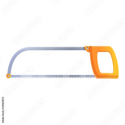 Hand metal saw icon. Cartoon of hand metal saw vector icon for web design isolated on white background
