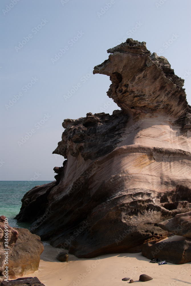 Rocky shore of one of the Islands in the Gulf of Thailand
