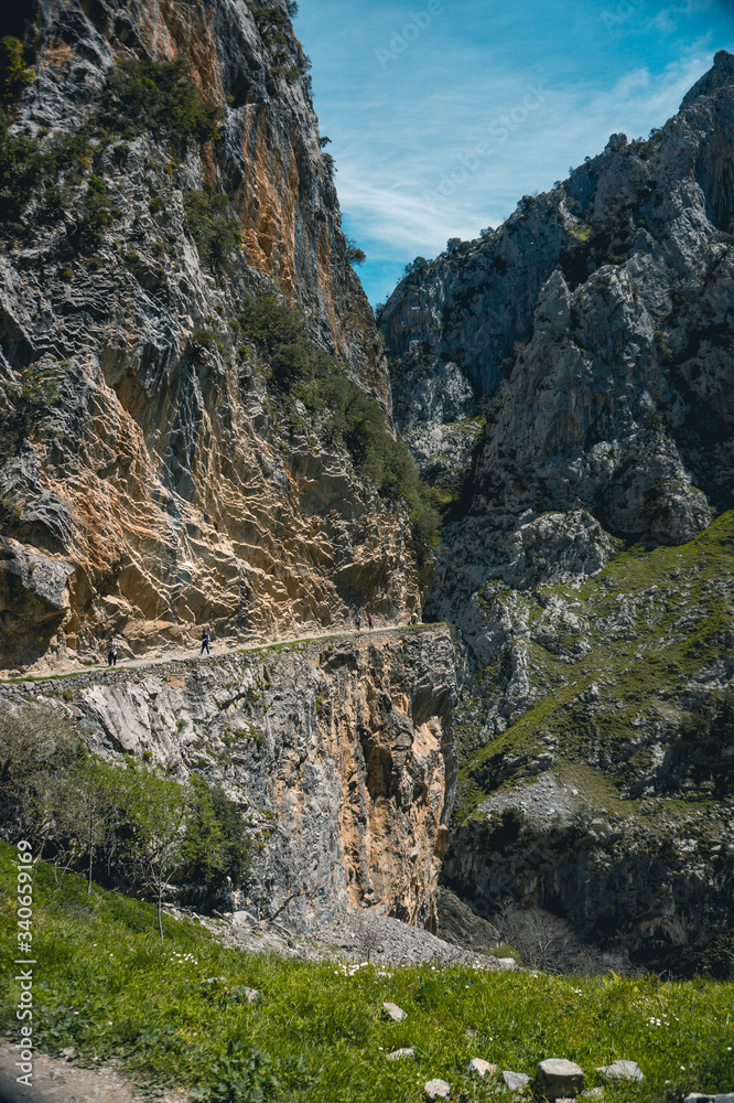 nice mountain road with cliffs, feeling of freedom and stunning views