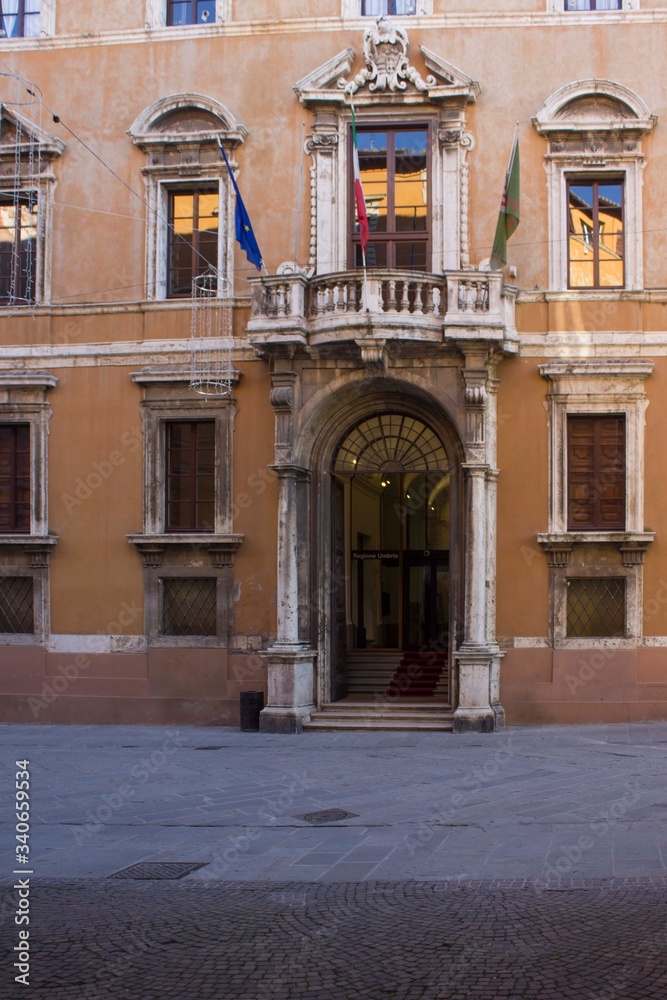 Umbria region institutional building in Perugia, Italy