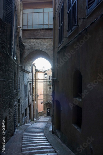 Ancient pedestrian road in Perugia city centre © greta gabaglio