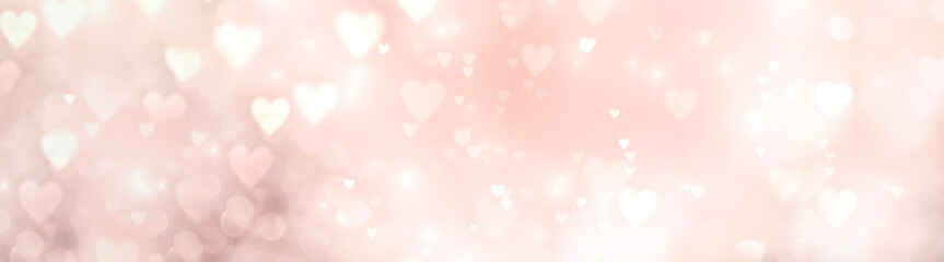 Abstract pastel background with bokeh hearts - concept Mother's Day, Valentine's Day, Birthday , wedding - spring colors
