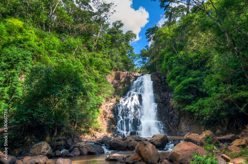 Brazil's waterfall at São Paulo State, beautiful waterfall long exposure in nature.
 photo
