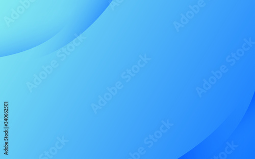 Abstract geometry blue color gradient curve paper layer vector background