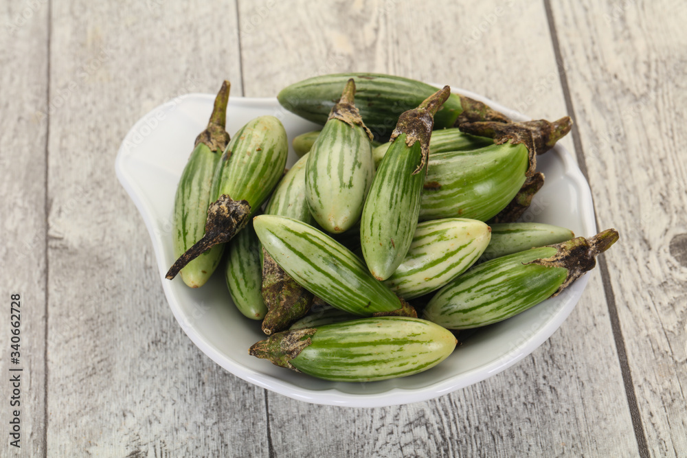Green asian eggplant Green asian eggplant