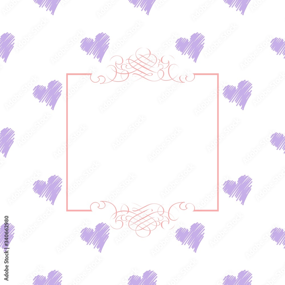 Heart shaped celebration invitation illustration vector background for websites, wallpapers, birthday card, scrapbooking, fabric print, pattern textile print, baby shower invitation. 