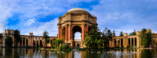 Palace of Fine Arts San Francisco  panoramic view