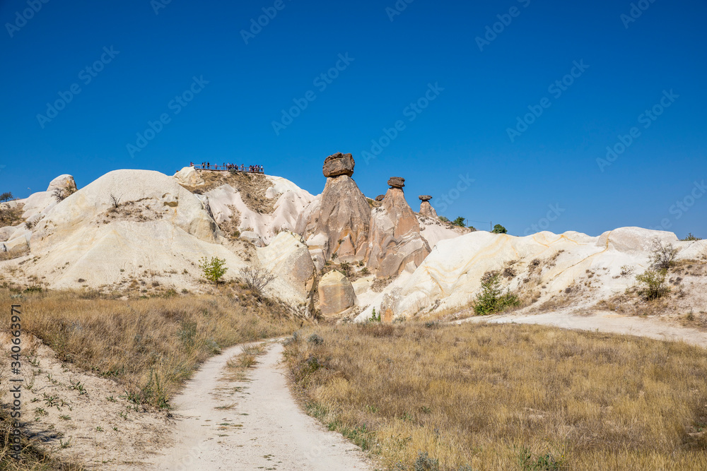 Cappadocia in Turkey with the three beautiful volcanic formation, three beautiful Cappadocia , Turkey. Cappadocia in Turkey with the three beautiful volcanic formation, three beautiful Cappadocia , Turkey.