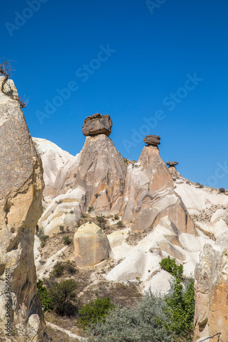 Cappadocia in Turkey with the three beautiful volcanic formation, three beautiful Cappadocia , Turkey.