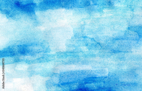 Abstract blue background white and blue paint