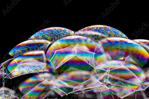 background with soap bubbles - macro