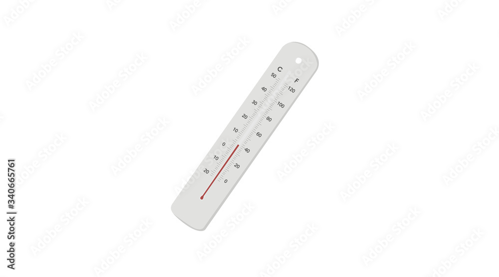 Vector Isolated Illustration of a Thermometer Vector Isolated Illustration of a Thermometer