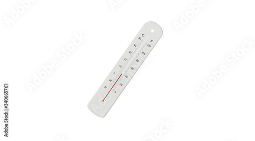 Vector Isolated Illustration of a Thermometer 