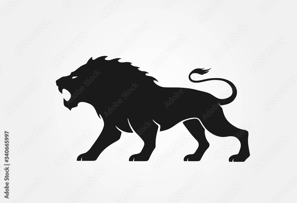 lion logo. courage, valor and strength symbol Stock Vector Adobe Stock