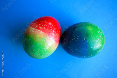 Easter eggs on paper