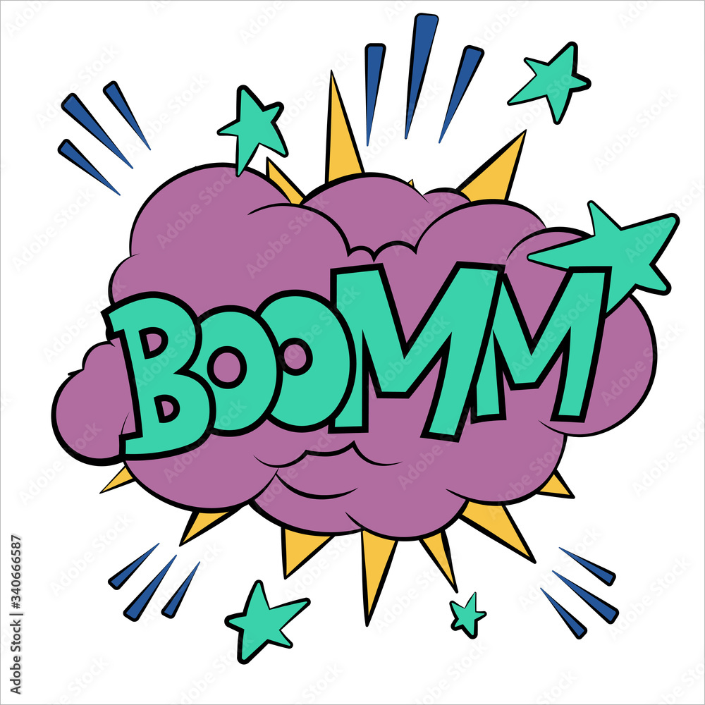 Fototapeta premium comic book speech bubbles onomatopeia expression letters