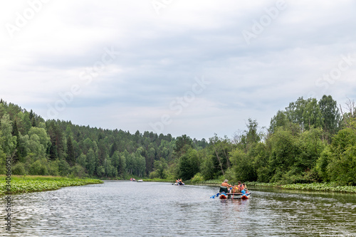 Serga river in Deer streams national park. Sverdlovsk region, Ural, Russia.