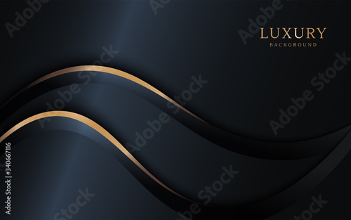 Luxury dark background combine with golden lines element.