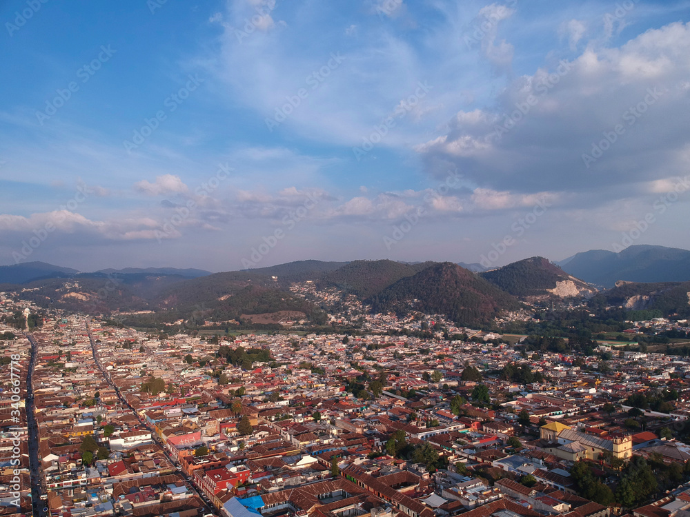 aerial view of the city in Mexico 
