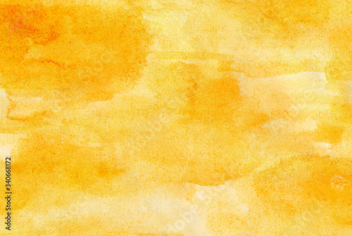 Abstract yellow background white and yellow watercolor paint