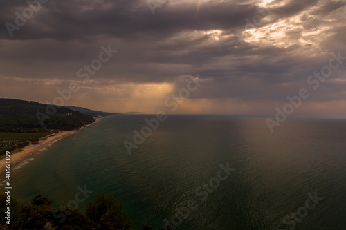 Thunderstorm over the sea