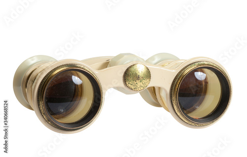 Opera glasses. Theater binoculars isolated on a white background. Eras of the USSR