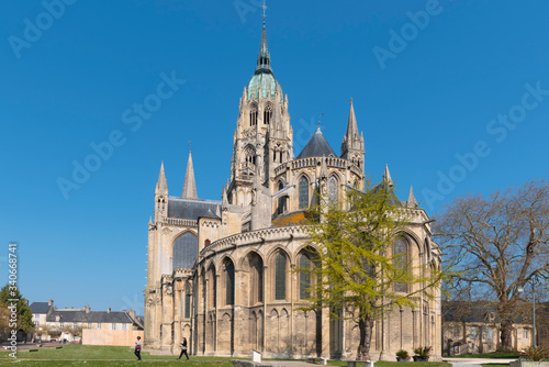 a view of the cathedral of Bayeux in Normandy