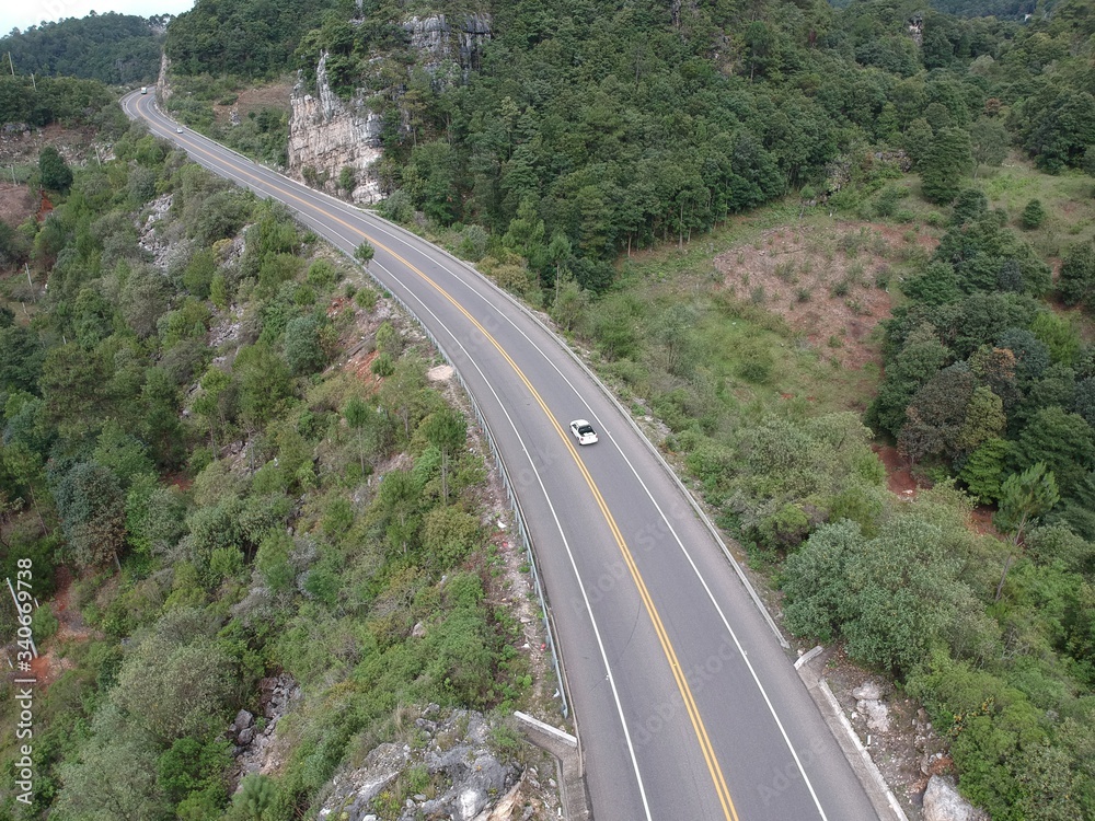 winding road in the mountains