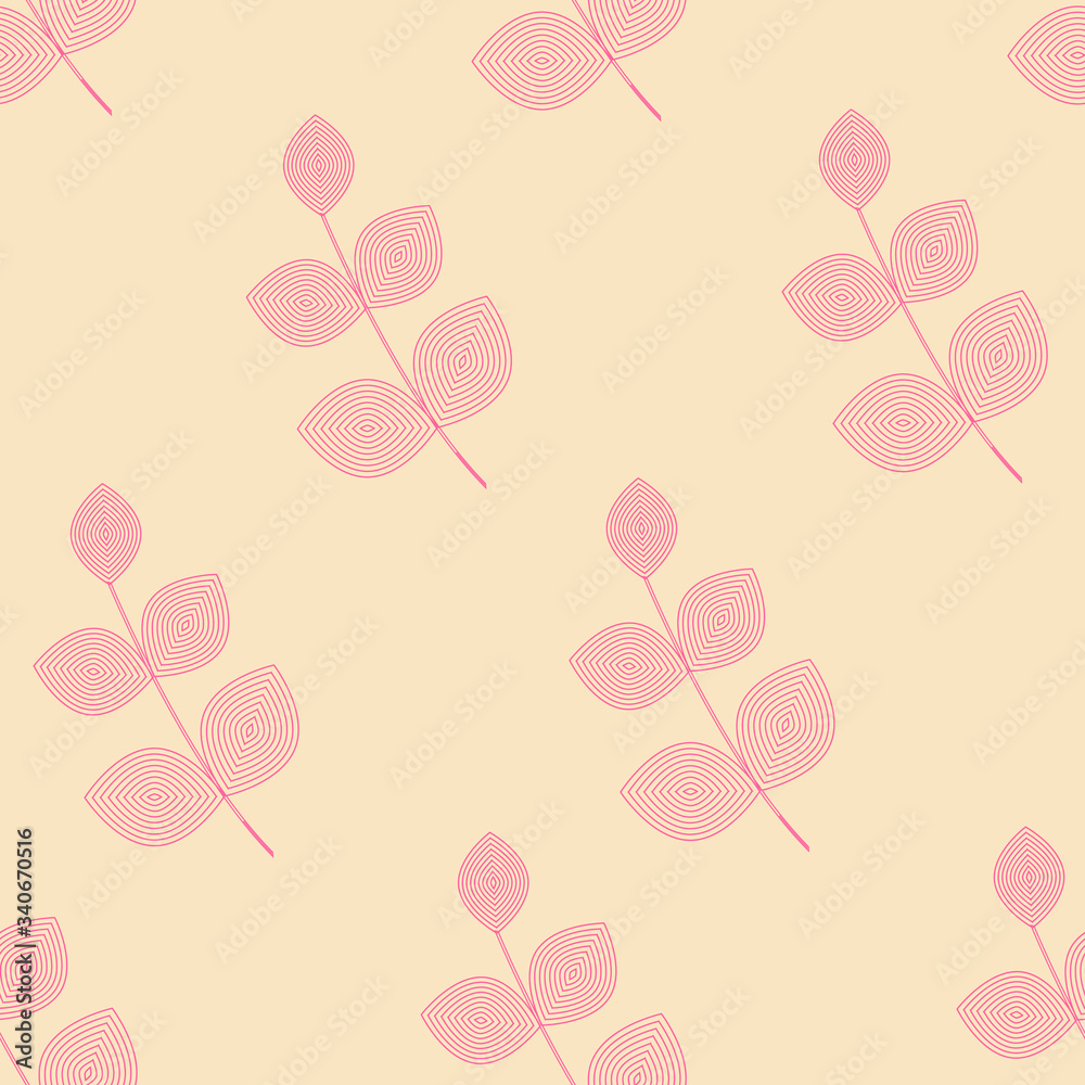 Pattern red branches on a light background