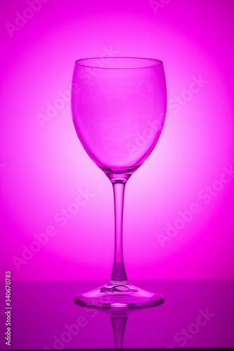 A free-standing glass.