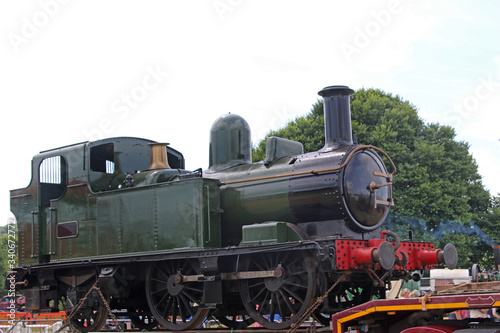 Steam engine on the track