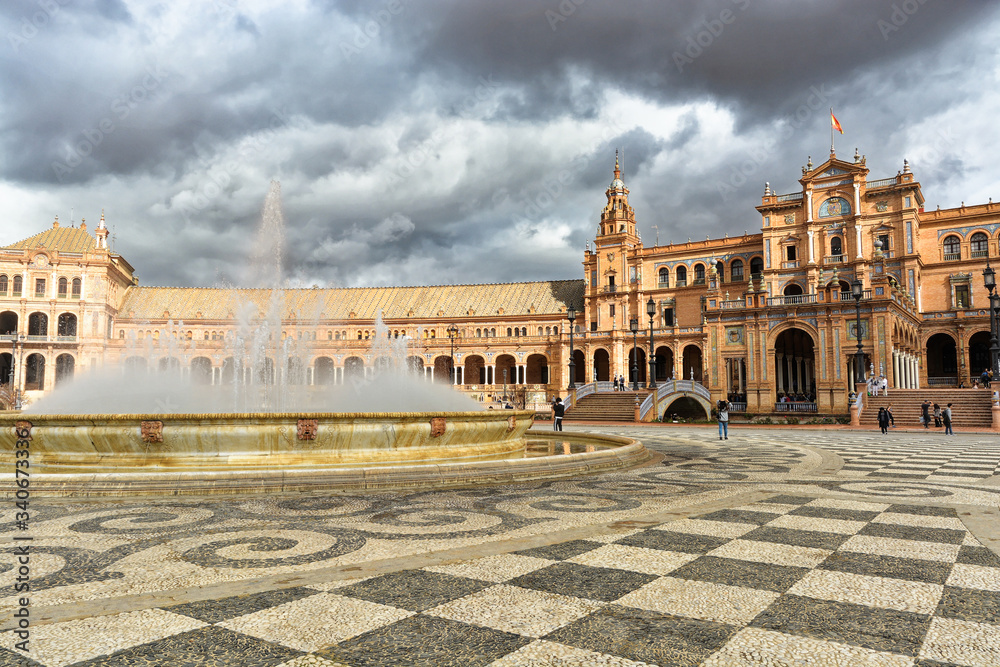 Square of Spain in Seville.