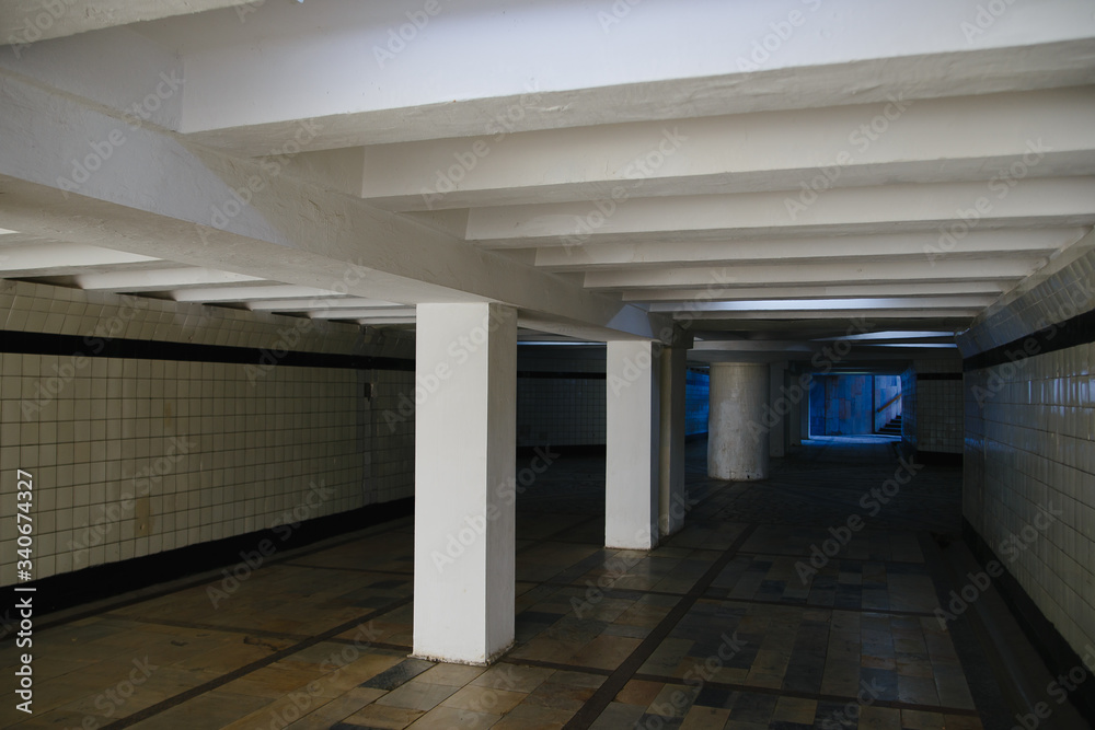Fototapeta premium An empty pedestrian underground passage
