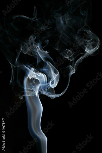Background, smoke shapes on black background