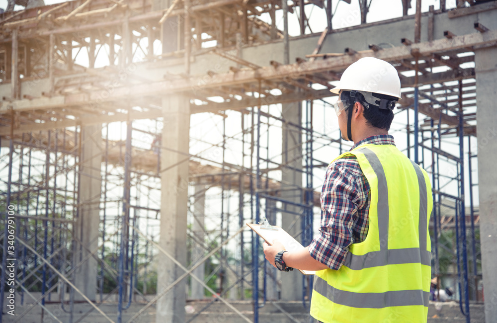 engineer working on building site.. engineer working on building site..
