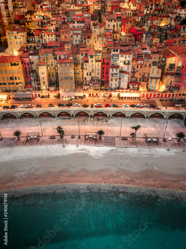 Menton in French Riviera, the city of citrus and gorgeous vibrant packed buildings