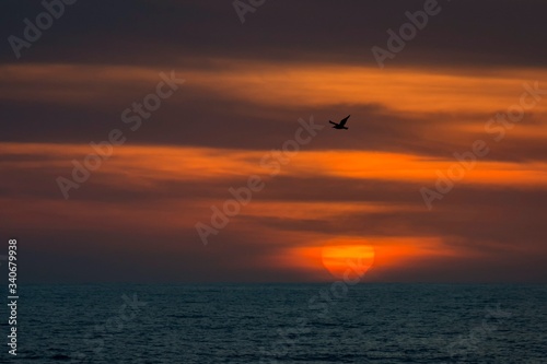 sunset over the sea © Santiago