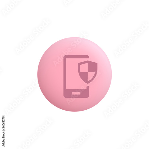 Mobile Security - Modern App Button