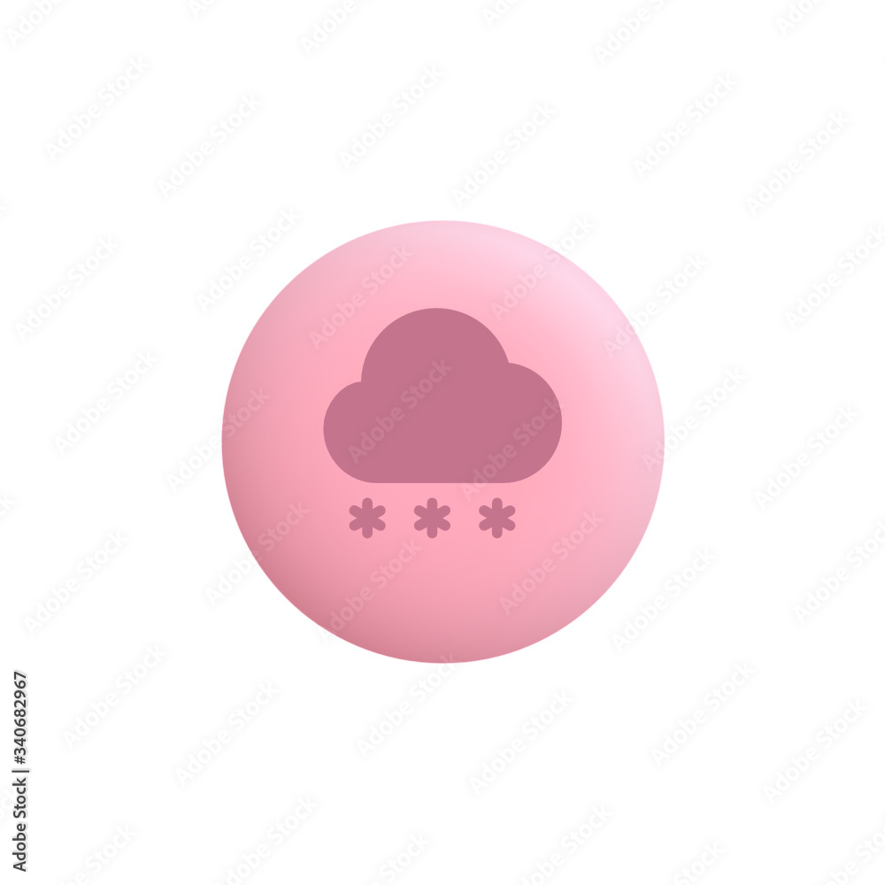 Snow - Modern App Button Snow - Modern App Button