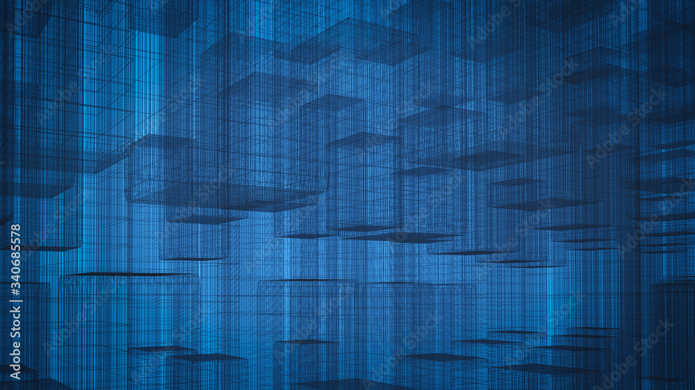 Abstract intersecting lines resembling a drawing of a modern building. Grey background. Abstract intersecting lines resembling a drawing of a modern building. Grey background.