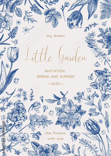 Wedding invitation. Little garden.