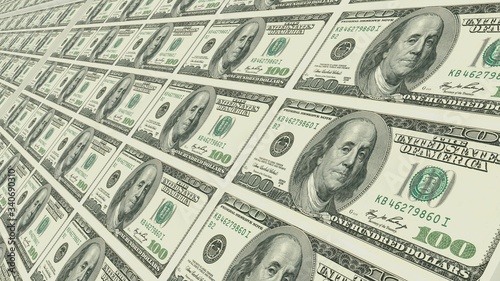 Money Cash US Dollar Banknote 3d illustration