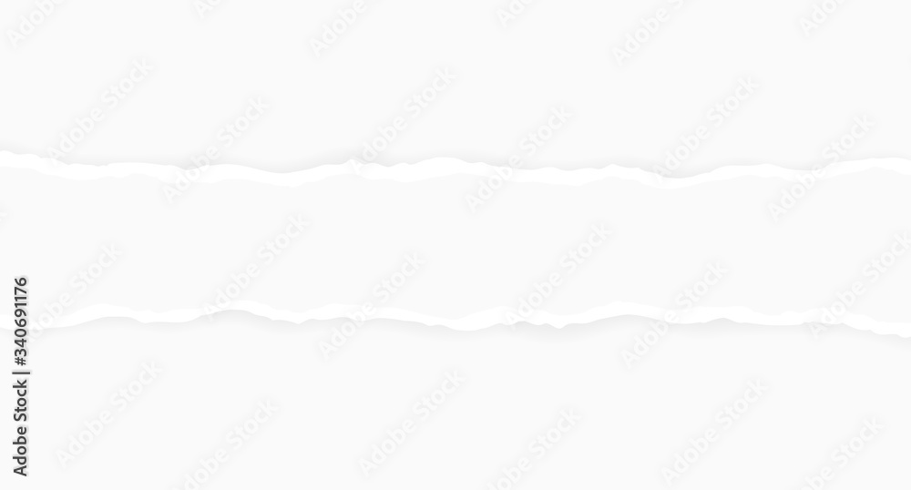 Ripped squared horizontal paper strips for text or message. Torn paper edge. Torn paper stripes. Vector illustration Ripped squared horizontal paper strips for text or message. Torn paper edge. Torn paper stripes. Vector illustration