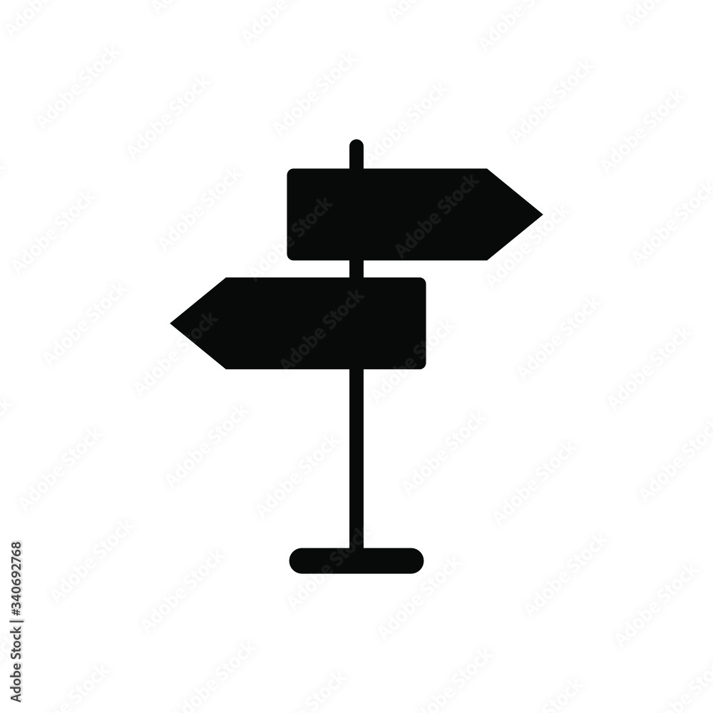 Signpost icon, direction icon isolated Signpost icon, direction icon isolated