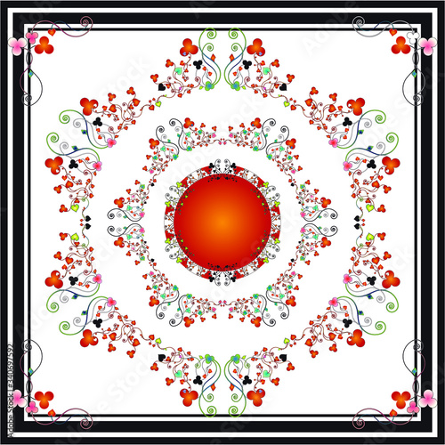 decorazioni per stampe di stoffe idonee per foulard, lenzuola ,cuscini, ma anche per produzioni porcellane  o carte regalo
